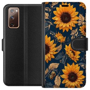 Samsung Galaxy S20 FE Svart Plånboksfodral Solrosor