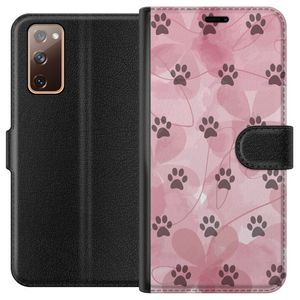 Samsung Galaxy S20 FE Svart Plånboksfodral Rosa Tassar