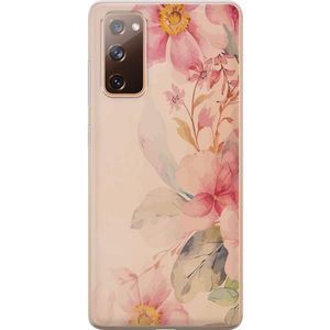 Samsung Galaxy S20 FE Transparent Mobilskal Färgsprakande Blommor