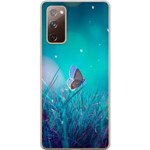 Samsung Galaxy S20 FE Transparent Mobilskal Blå fjäril