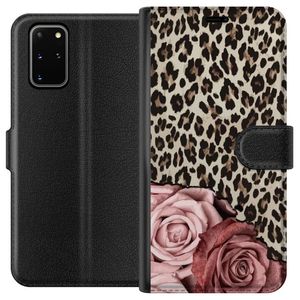 Samsung Galaxy S20+ Sort Lommebokdeksel Leopardrosor
