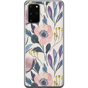 Samsung Galaxy S20+ Transparent Mobilskal Blomsterglädje