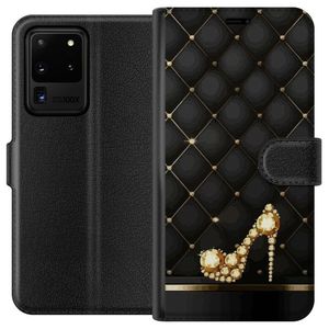 Samsung Galaxy S20 Ultra Svart Plånboksfodral Lyxig Sko