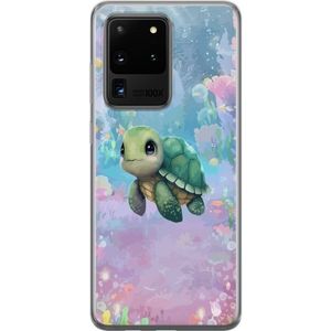 Samsung Galaxy S20 Ultra Transparent Mobilskal Simmande Sköldpadda