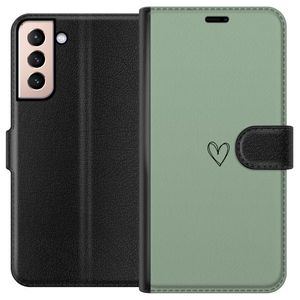Samsung Galaxy S21 Svart Plånboksfodral Hjärta