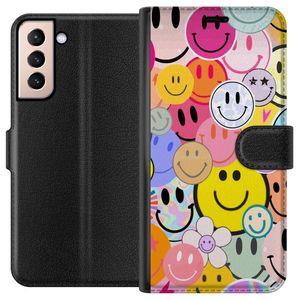 Samsung Galaxy S21 Sort Tegnebogsetui Leende Ansikten