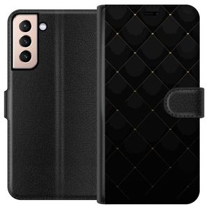 Samsung Galaxy S21 Sort Tegnebogsetui Exklusivt Mönster