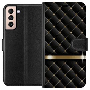 Samsung Galaxy S21 Svart Plånboksfodral Lyxigt