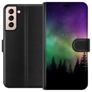 Samsung Galaxy S21 Svart Plånboksfodral Norrsken