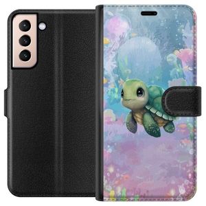 Samsung Galaxy S21 Sort Tegnebogsetui Simmande Sköldpadda