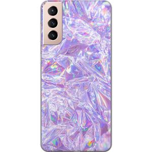 Samsung Galaxy S21 Transparent Mobilskal Glitter