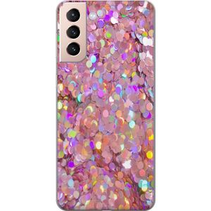 Samsung Galaxy S21 Transparent Mobilskal Glitter