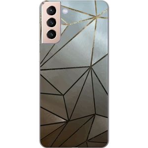 Samsung Galaxy S21 Transparent Mobilskal Mönster Rosé