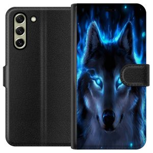 Samsung Galaxy S21 FE 5G Svart Plånboksfodral Blå Varg