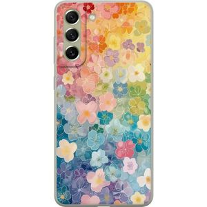 Samsung Galaxy S21 FE 5G Transparent Mobilskal Miniatyrblommor