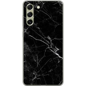 Samsung Galaxy S21 FE 5G Gennemsigtigt Telefoncover Svart marmor