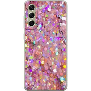 Samsung Galaxy S21 FE 5G Läpinäkyvä Puhelinkotelo Glitter