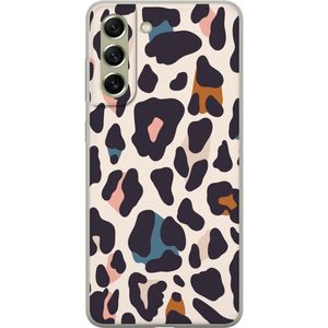 Samsung Galaxy S21 FE 5G Gennemsigtigt Telefoncover Leopardmönster