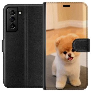 Samsung Galaxy S21+ 5G Sort Tegnebogsetui Söt Valp