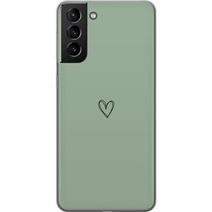 Samsung Galaxy S21+ 5G Läpinäkyvä Puhelinkotelo Hjärta