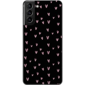 Samsung Galaxy S21+ 5G Transparent Mobilskal Små Kärleksymboler