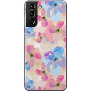 Samsung Galaxy S21+ 5G Transparent Mobilskal Blomsterprakt