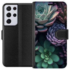 Samsung Galaxy S21 Ultra 5G Sort Lommebokdeksel Taklök grön