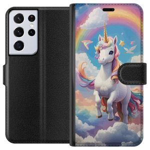 Samsung Galaxy S21 Ultra 5G Sort Lommebokdeksel Stolt Enhörnig
