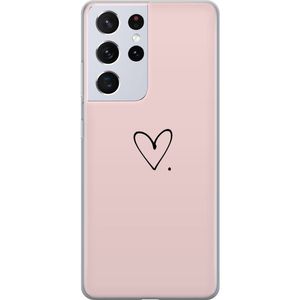 Samsung Galaxy S21 Ultra 5G Transparent Mobilskal Hjärta.