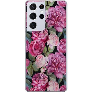 Samsung Galaxy S21 Ultra 5G Läpinäkyvä Puhelinkotelo Rosor
