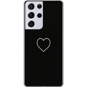 Samsung Galaxy S21 Ultra 5G Läpinäkyvä Puhelinkotelo Hjärta