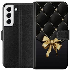 Samsung Galaxy S22 5G Svart Plånboksfodral Elegant Rosett