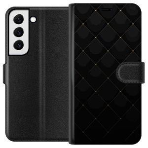 Samsung Galaxy S22 5G Musta Lompakkokotelo Exklusivt Mönster