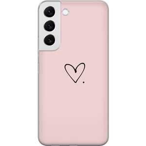 Samsung Galaxy S22 5G Transparent Mobilskal Hjärta.