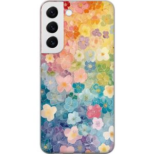 Samsung Galaxy S22 5G Transparent Mobilskal Miniatyrblommor