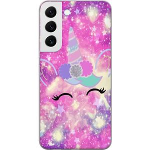 Samsung Galaxy S22 5G Transparent Mobilskal Glad Enhörning