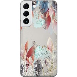 Samsung Galaxy S22 5G Läpinäkyvä Puhelinkotelo Blommor