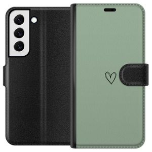 Samsung Galaxy S22+ 5G Svart Plånboksfodral Hjärta