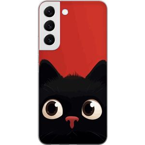 Samsung Galaxy S22+ 5G Transparent Mobilskal Busig Katt