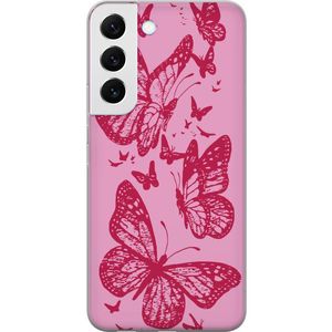 Samsung Galaxy S22+ 5G Transparent Mobilskal Fjärilar