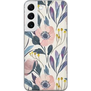 Samsung Galaxy S22+ 5G Transparent Mobilskal Blomsterglädje
