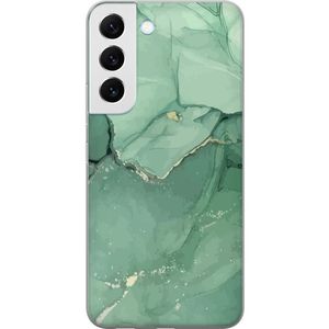 Samsung Galaxy S22+ 5G Gjennomsiktig Telefondeksel Grön Marmor