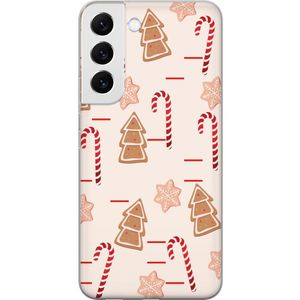 Samsung Galaxy S22+ 5G Transparent Mobilskal Julens Godisglädje