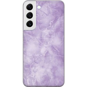 Samsung Galaxy S22+ 5G Transparent Mobilskal Lila marmor