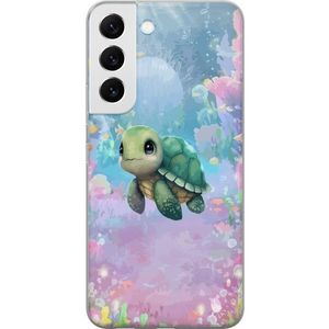 Samsung Galaxy S22+ 5G Transparent Mobilskal Simmande Sköldpadda