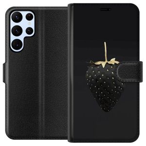 Samsung Galaxy S22 Ultra 5G Musta Lompakkokotelo Exklusiv Jordgubbe