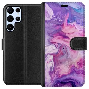 Samsung Galaxy S22 Ultra 5G Svart Plånboksfodral Marmor