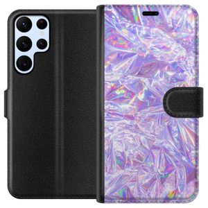 Samsung Galaxy S22 Ultra 5G Svart Plånboksfodral Glitter