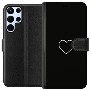 Samsung Galaxy S22 Ultra 5G Svart Plånboksfodral Hjärta