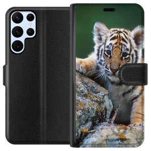 Samsung Galaxy S22 Ultra 5G Svart Plånboksfodral Tiger